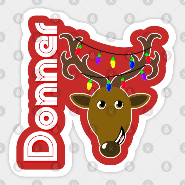 Family Christmas Photo "Donner" Design Sticker by TonTomDesignz